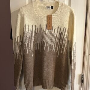 Jon & Anna New YorkCream and Brown Women Sweater